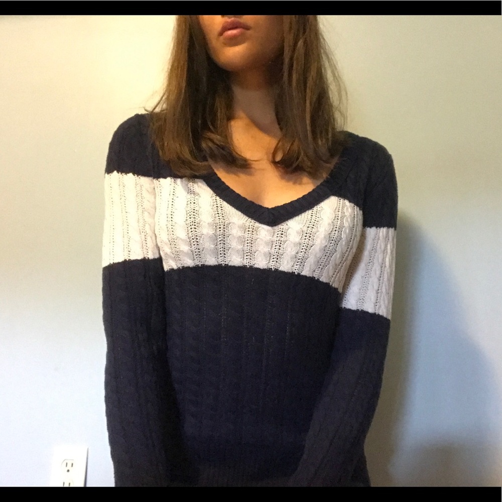 Cute Arizona Blue and White striped Sweater